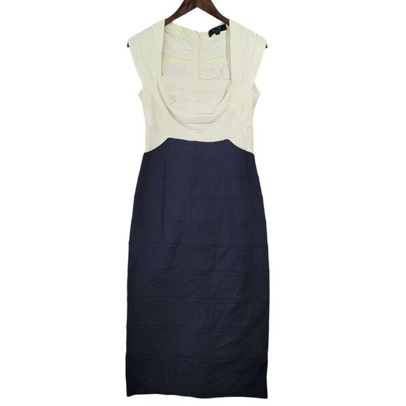Tadashi Collection Womens Size M Two-Tone Bandage Dress - Picture 1 of 9